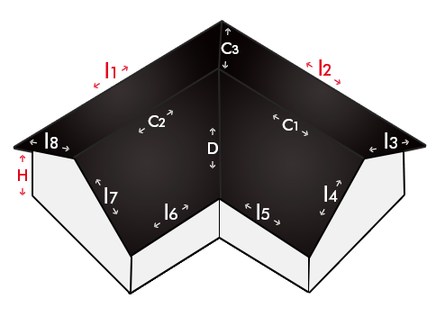 Acoperis in forma de L